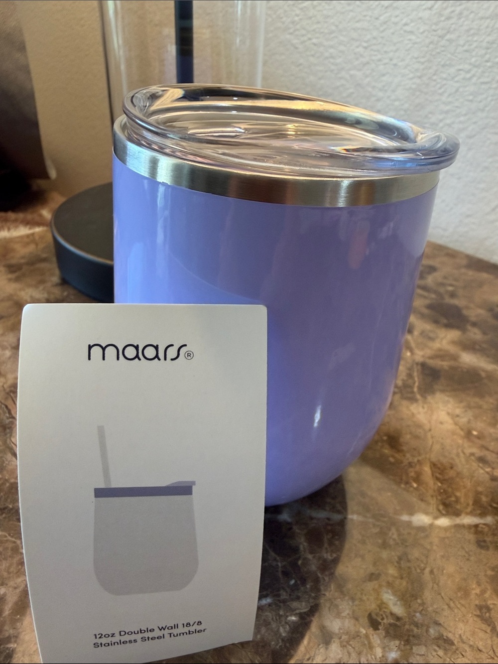 Maars Purple Stainless Steel 12oz Tumbler